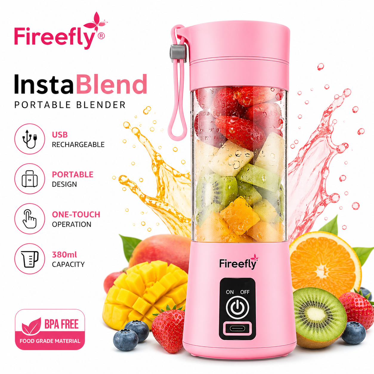 Portable Blenders | Fireefly InstaBlend USB Smoothie Maker & Travel Blender Online
