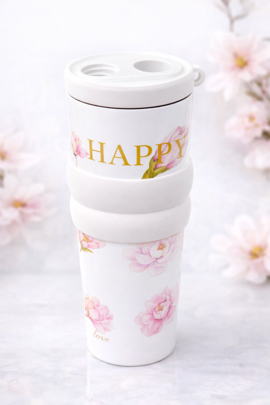 Happy Floral Tumbler